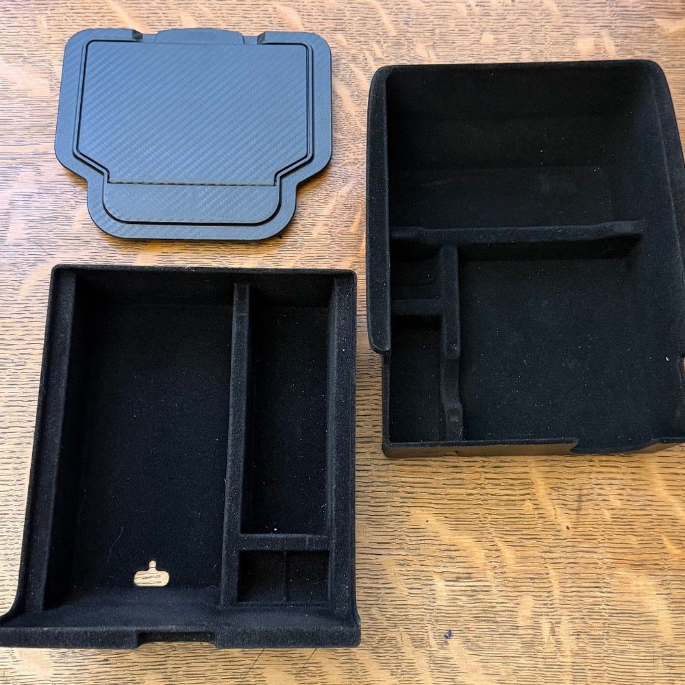 BASENOR 2024 Upgraded 3PCS Tesla Model Y Model 3 Center Console Organizer Armres